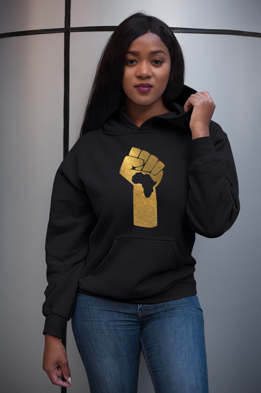 Solidarity "Africa" Hoodie - Gold Metallic