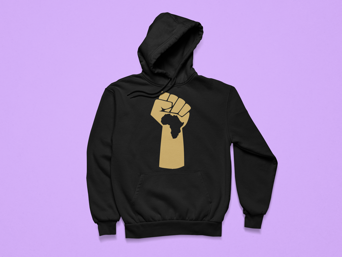 Solidarity "Africa" Hoodie - Gold Metallic