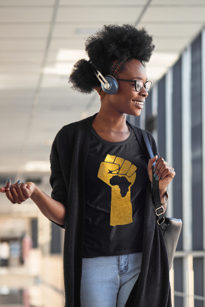 Solidarity "Africa" Tee - Gold Metallic